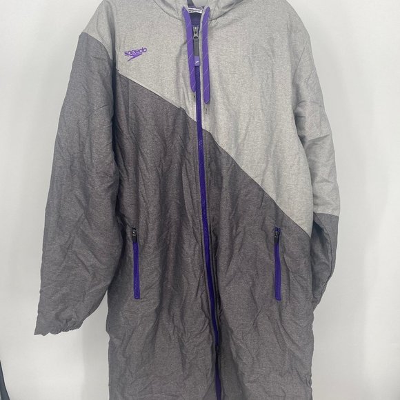 Speedo Unisex Color Block Parka Purple Size Large